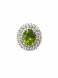 Peridot ve Pırlanta Taşlı Yüzük